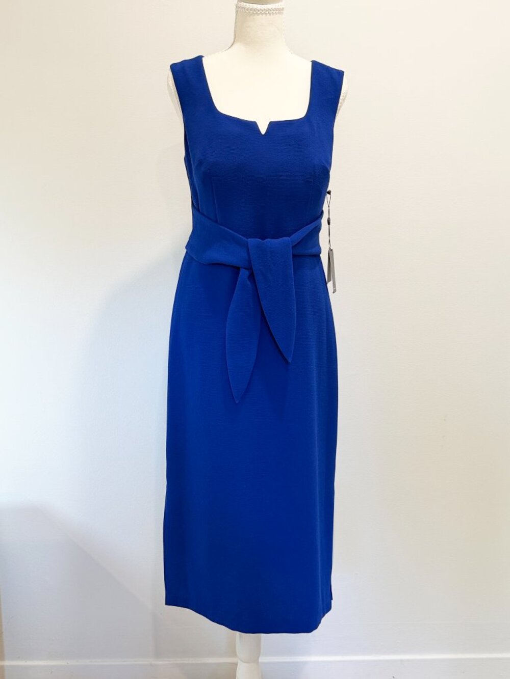 NWT Adrianna Papell Royal Blue Wedding Guest Sheath Dress Sz 4 | Fits 6